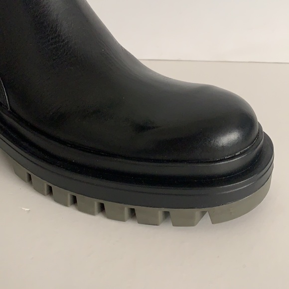 Zara Leather Lug Sole Ankle Boots - Picture 5 of 12